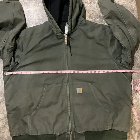 Carhartt J140 Quilt Lined Green Canvas Jacket Men’s XL - Picture 7 of 8